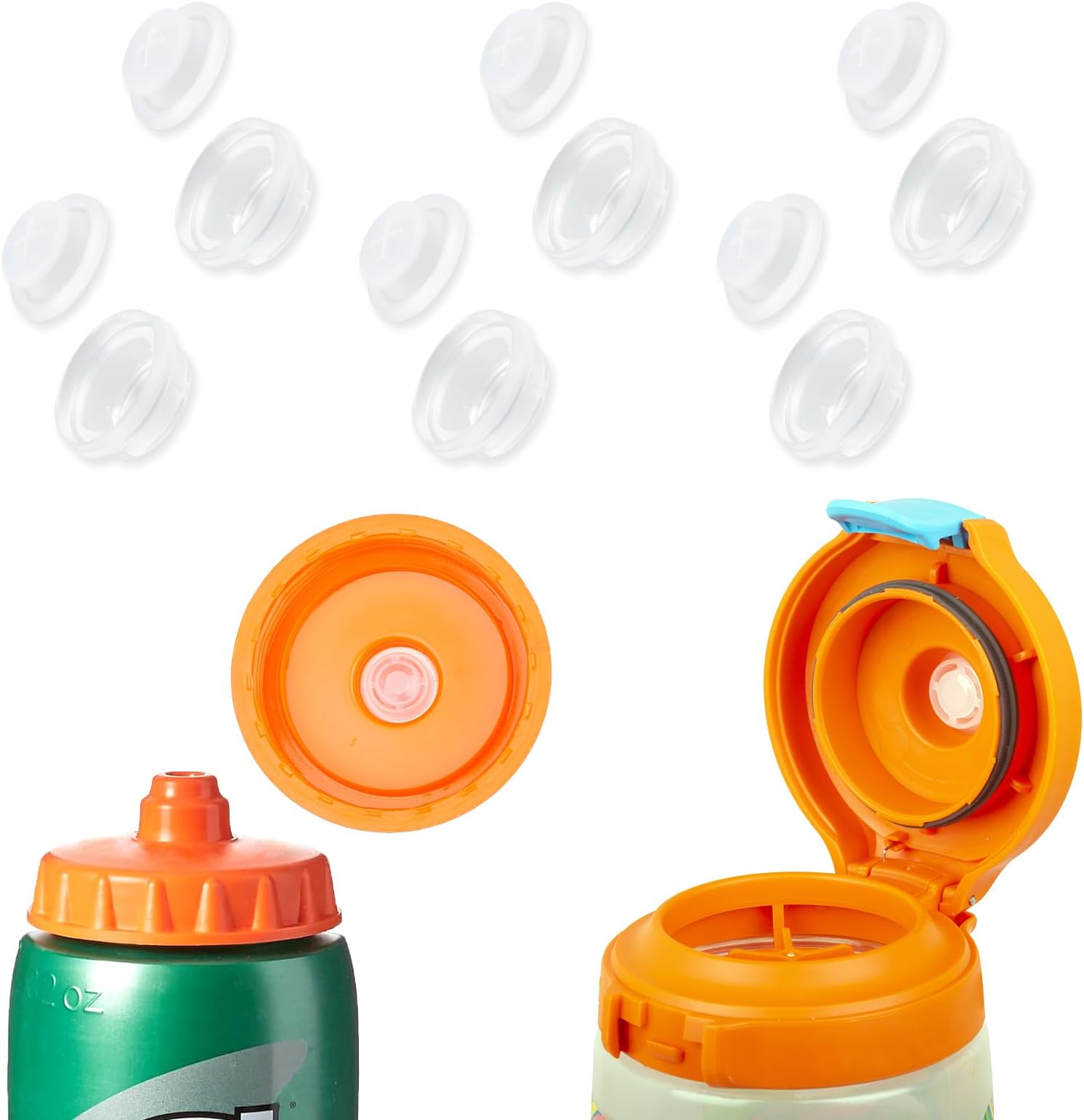 TERPINK 6pcs Replacement Valves Compatible with Gatorade Water Bottle Silicone Valve Replacement Accessories Compatible with Gatorade GX 30oz and Squeeze Bottle 32oz No Leak BPA-Free