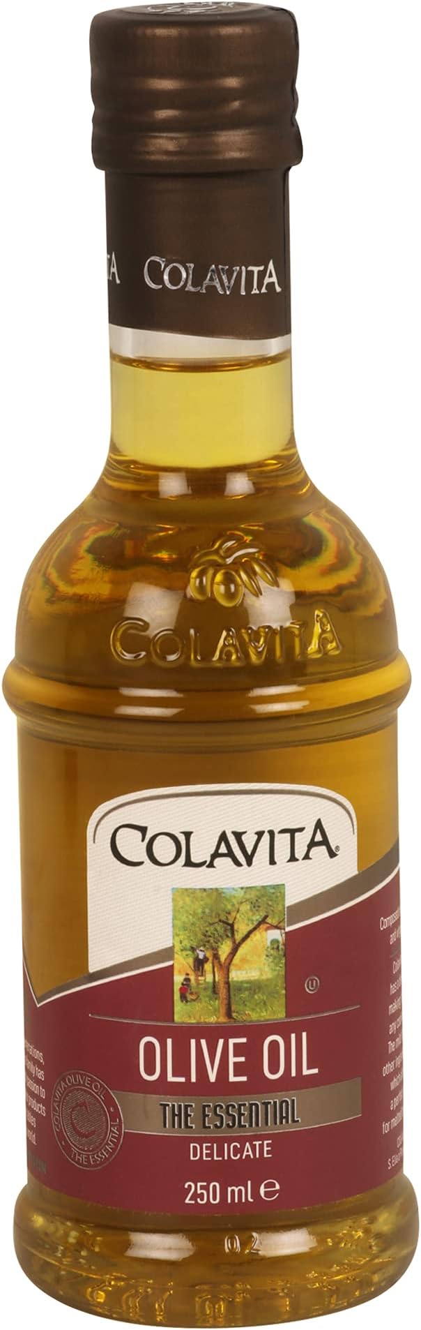 Colavita Italian Pure Olive Oil (250 ml) | Imported from Italy | Premium Olive Oil for Marinades, Sauces, Soups and Vinaigrettes | Timeless Bottle Pack