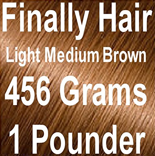 LIGHT MEDIUM BROWN Finally Hair Hair Fiber Refill 456 Grams Full Pounder For Hair Loss Concealing by Finally Hair