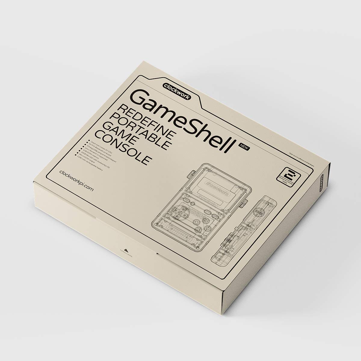 Refurbished) GameShell, Open Source Portable Game Console, Modular
