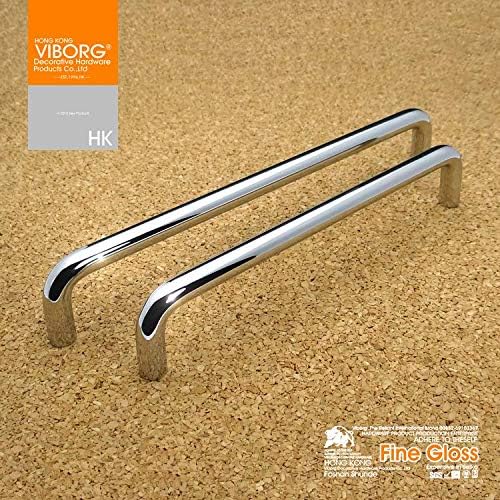 VIBORG (4 Pieces SUS304 Stainless Steel Modern Kitchen Cabinet Cupboard Door Handles Pull Wardrobe Vanity Dresser Drawer Handle Pulls SA-722B Polished Mirror-Like (Hole-to-Hole: 128mm) - Image 5
