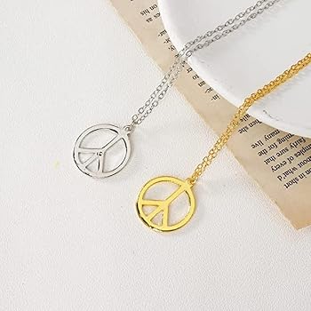 COLLIER PLASTIQUE HIPPIE PEACE LOVE ADULTE Multicolore - Accessoire de déguisement bijou fantaisie - Jeux - Jouets