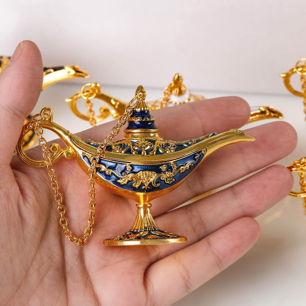 6pcs Ucubwfu Aladdin Magic Genie Lamp, Craft Ornament Aladdin Lamp, Divine Lamp Ornament Tabletop Decoration for Wedding Party