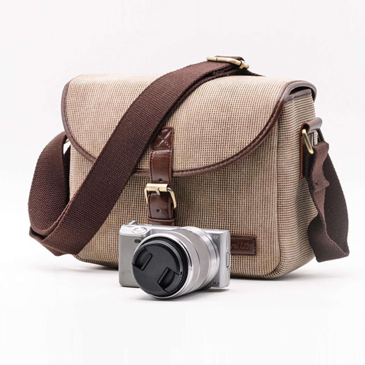 HOMSFOU Borsa Per Fotocamera Tela Oxford Design Leggero e Anti-urto Organizer Per e Per Uso Quotidiano e Viaggi