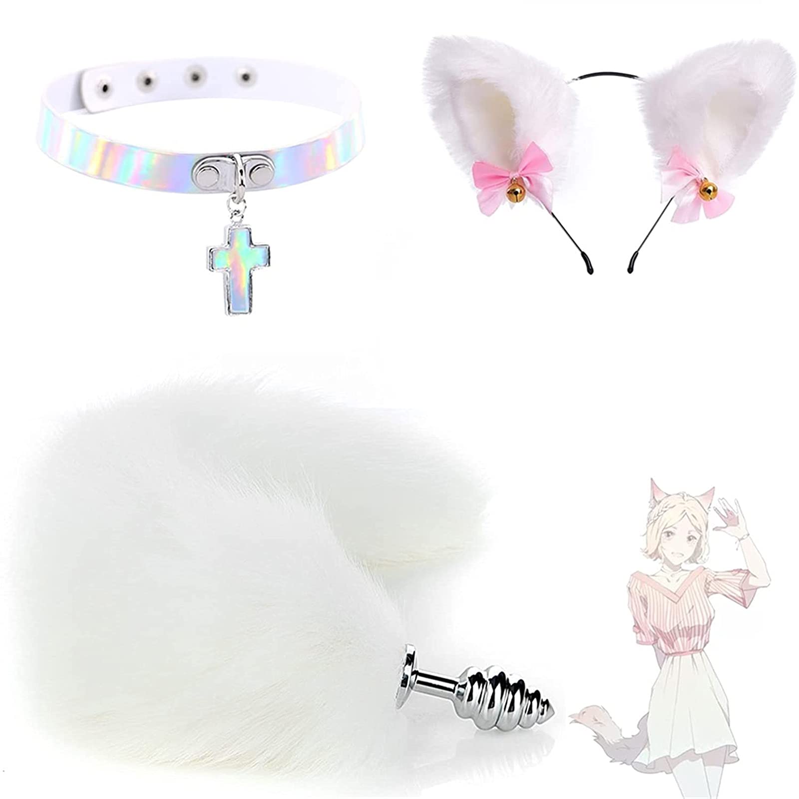 Fox Tail, Ears, and Choker