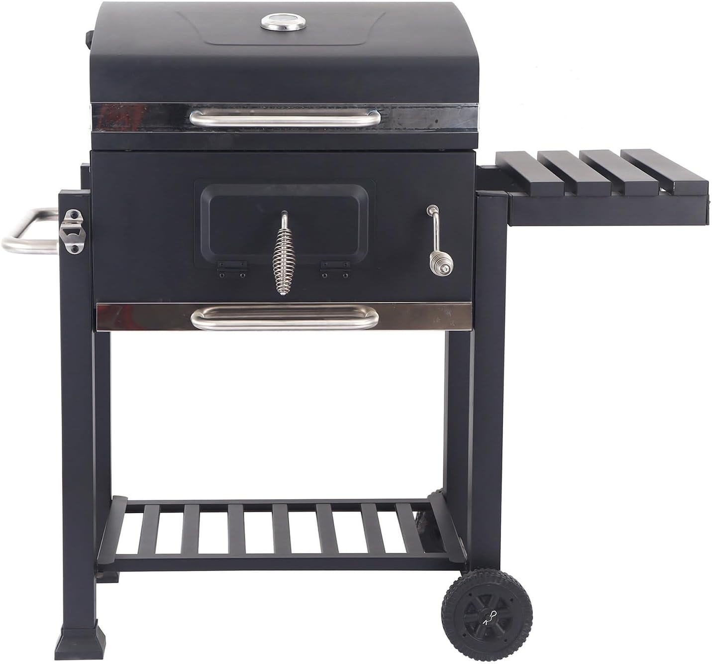 Large Square Portable Charcoal Grill Side Table for Outdoor BBQ Picnics Camping