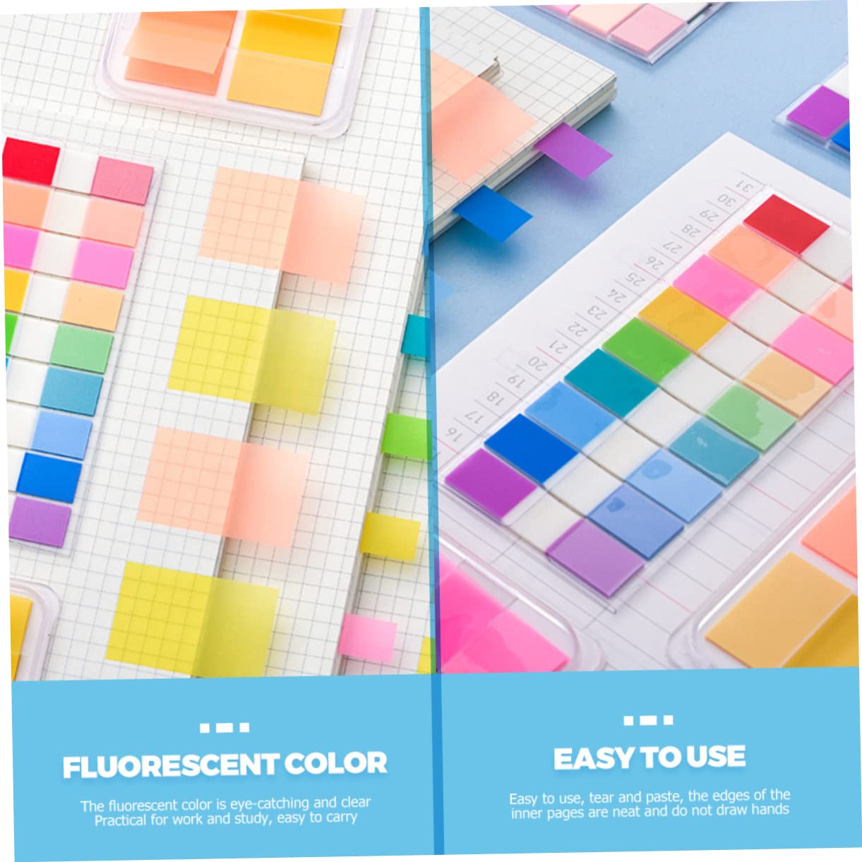 SHINEOFI 4500pezzi Segnapagina Adesivi Colorati Fluorescenti Per Indici Linguette Rimovibili Per Libri Scuola e Ufficio Facili Da Applicare e Riutilizzabili Per Organizzare Appunti e Note