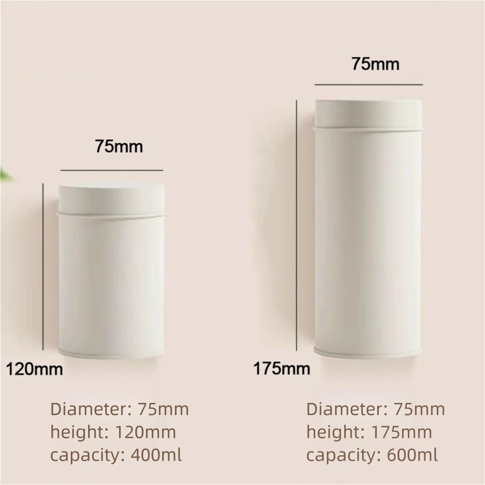 8 latas de metal for té con tapa doble sellada, recipientes hojalata for guardar hojas secas sueltas, café, dulces y especias para Té, Café, Azúcar(Red,S)