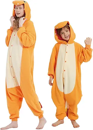 SWEETXIN Adult Kid Unisex Onesie Pajamas Halloween Christmas Sleepwear Jumpsuit Cosplay Costume Suit for Women and Men