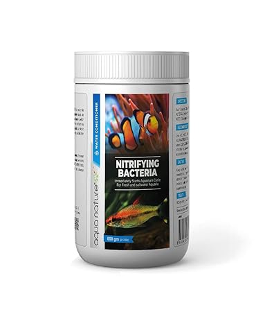 AquaNature Nitrifying Starter Beneficial Bacteria for Fresh & Salt Water Aquarium Immediately Starts Aquarium Cycle (600g)