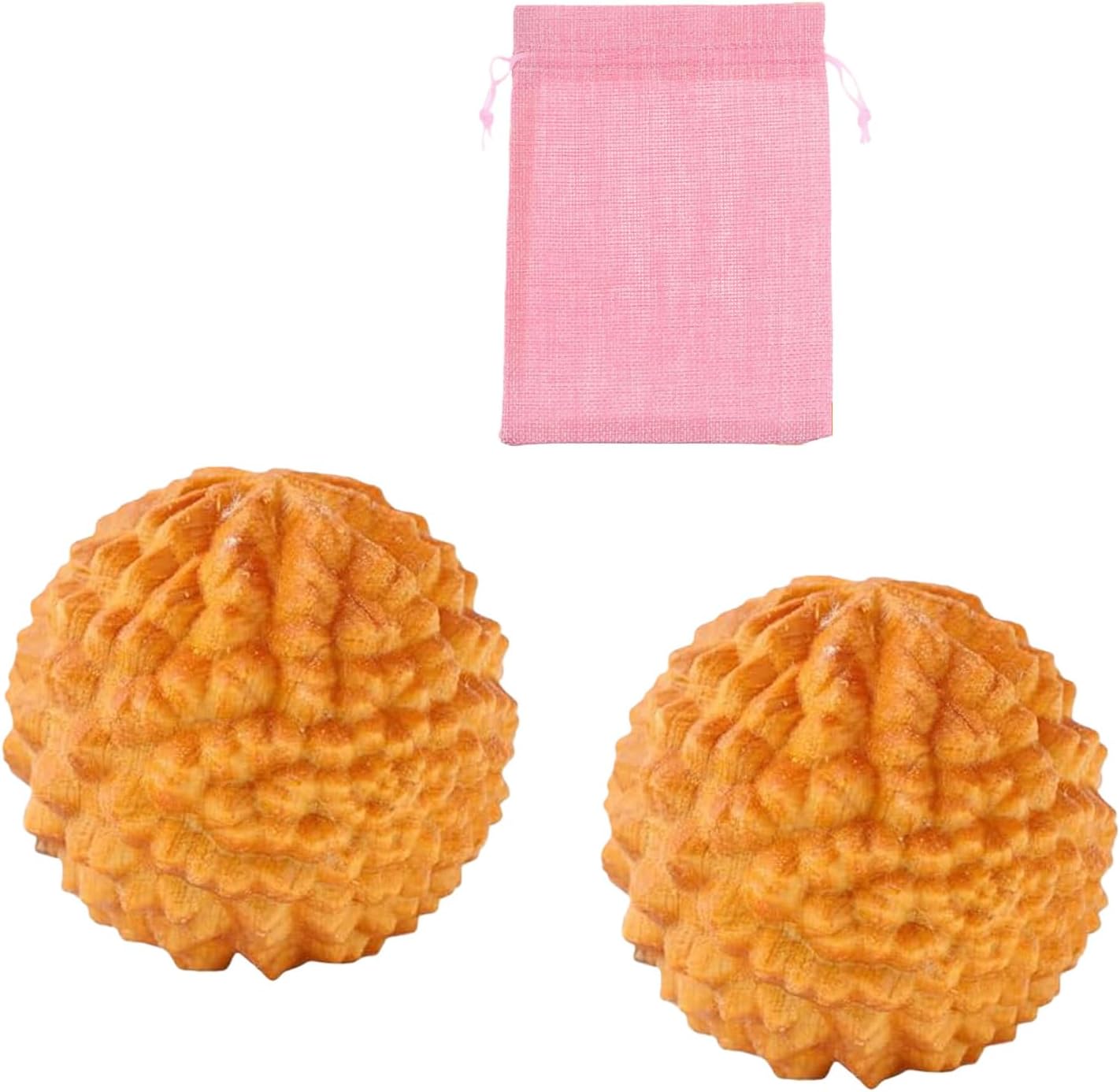 Thoughtful Acupressures Ball Wood Spikes Massage Ball Promoting Health Wellness Texture Suitable for Lover Present Compact Acupressures Portable Massage Suitable for Home Travel Use to Fatigue