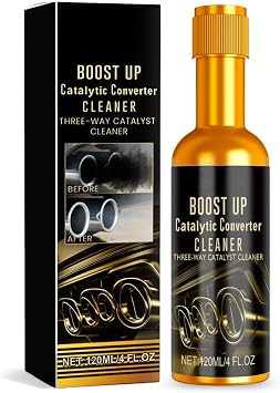 Homonth Boost Up Catalytic Converter Cleaner, Three-Way Catalyst Cleaner, Removes Carbon Deposits, Restores Performance, 4 fl oz