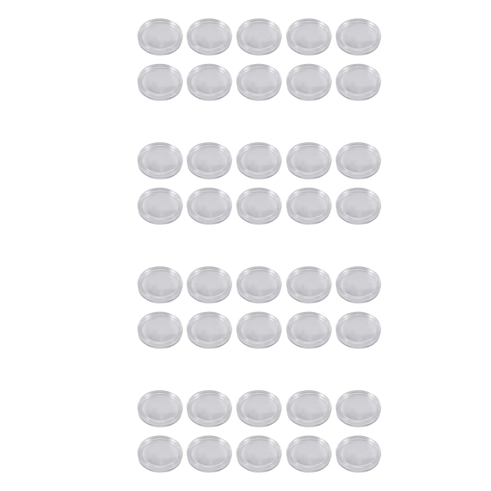 Hndhbfgrt 40 Pcs Small Round Transparent Plastic Coin Capsules Box 33mm