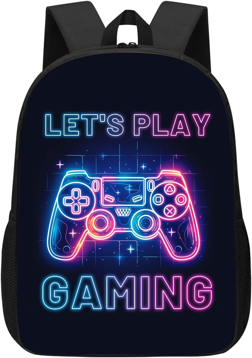 SKT T1 Video Game Backpack for Kids Boys Girls, Gaming Gamer School Backpacks for Kindergarten Primary Students, Neon Pink and Blue Gamepad Bookbag Travel Hiking Laptop Daypack Large 17"