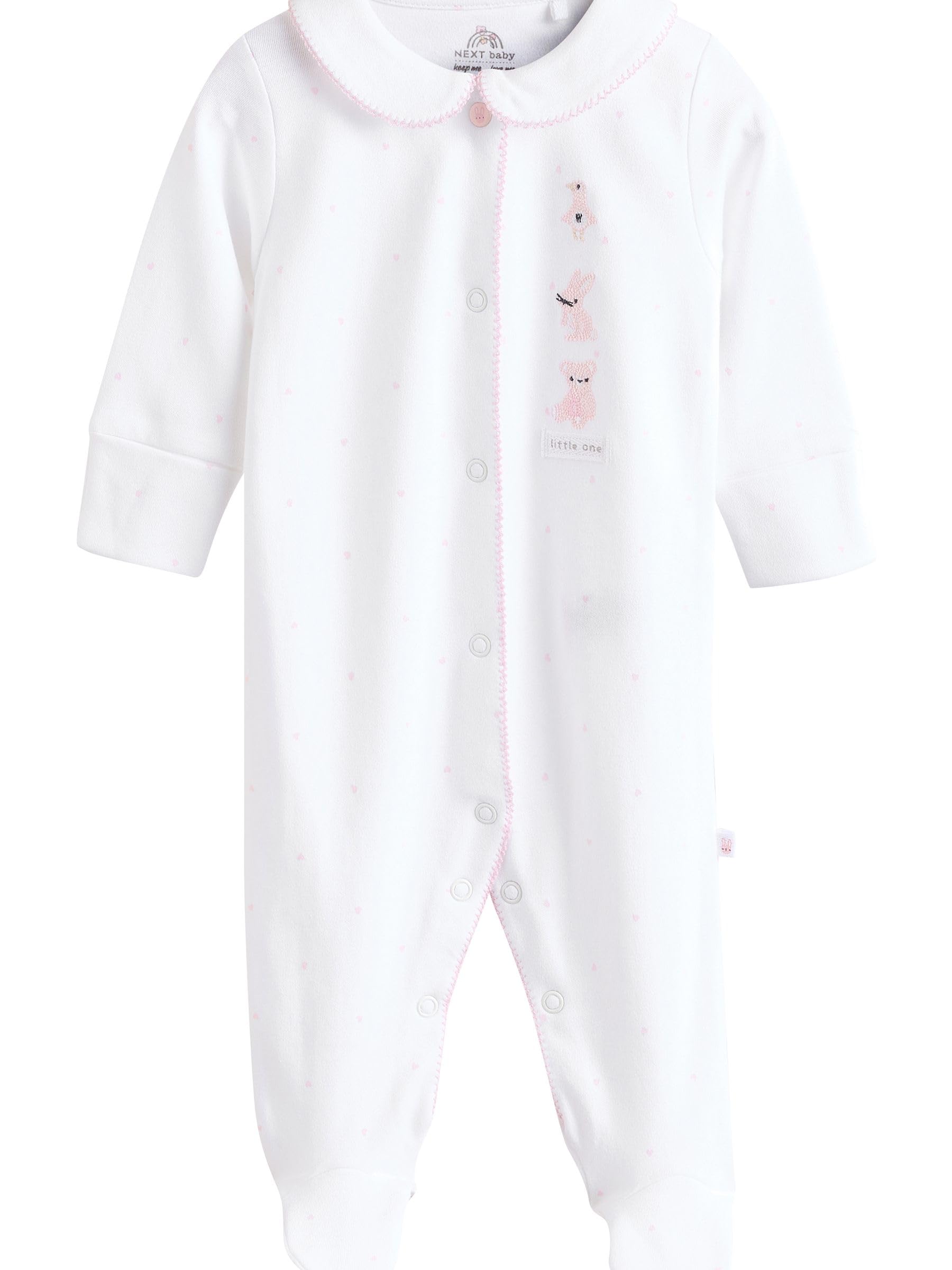 NEXT Bebés niña Pack de 3 Pijamas Tipo Pelele con Cuello para bebé