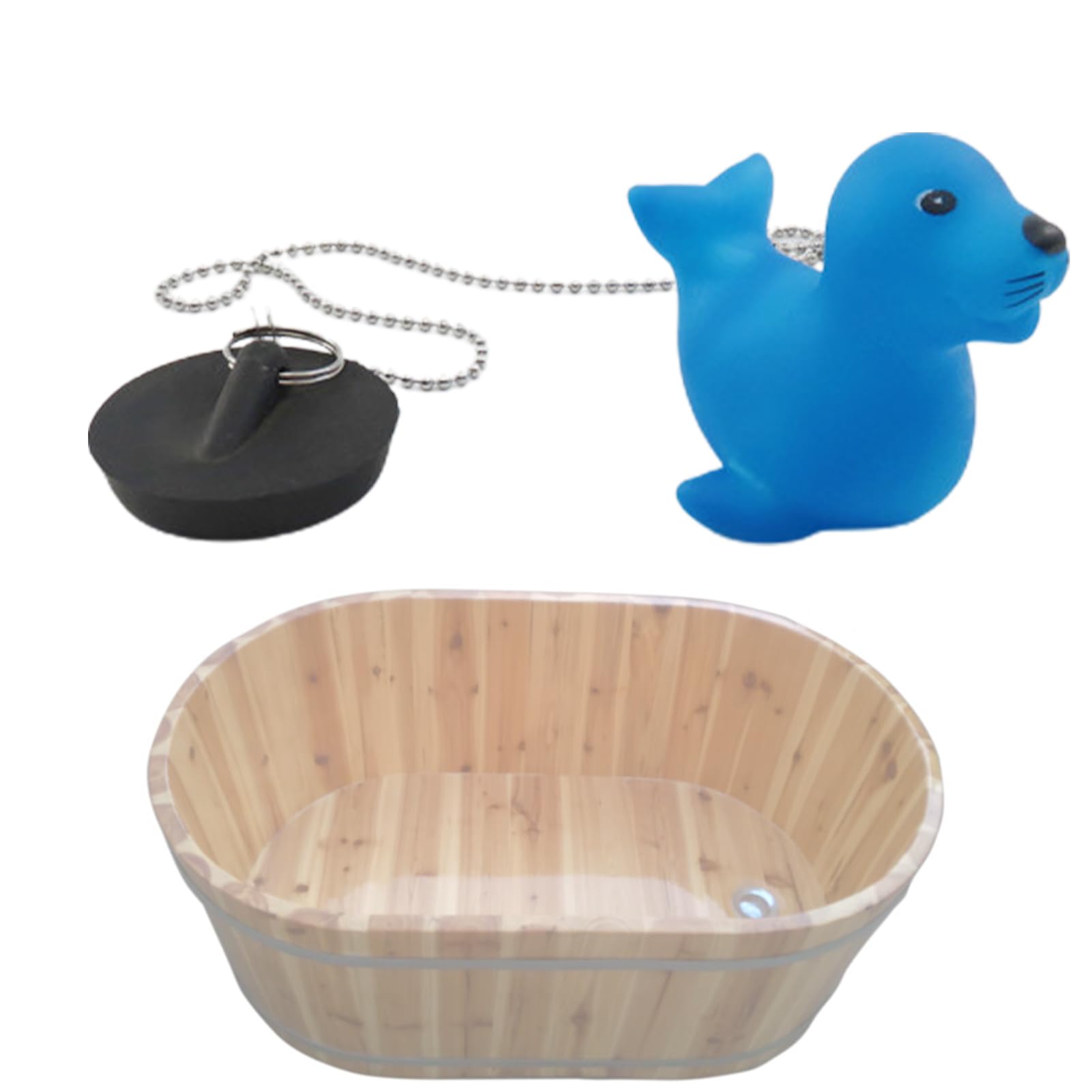 Aizuoni Bath Tub Plug Stopper,Cartoon Rubber Floating Bath Tub Stopper | Rubber Floating Bath Tub Stopper, Bathroom Sink Plug Drain Stopper with Chain
