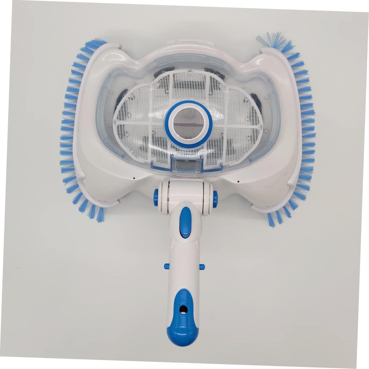 Vacuum Cleaning Head for Swimming Pools Transparent Cover Durable Bristles for Inground Above Ground Vinyl Pools Corner Wall Cleaning Tool