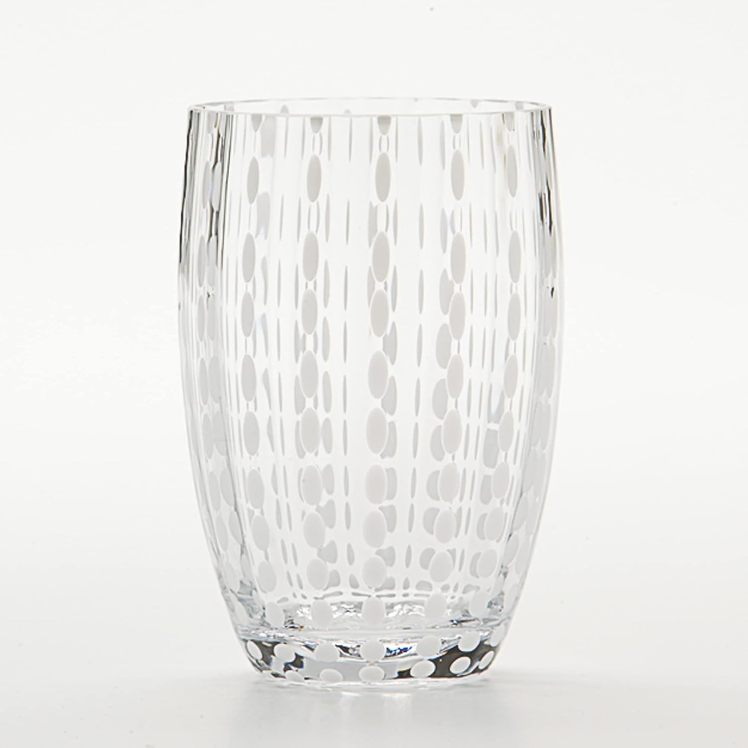 Zafferano Perle Glass Tumbler Transparent 11oz (Set of 2)