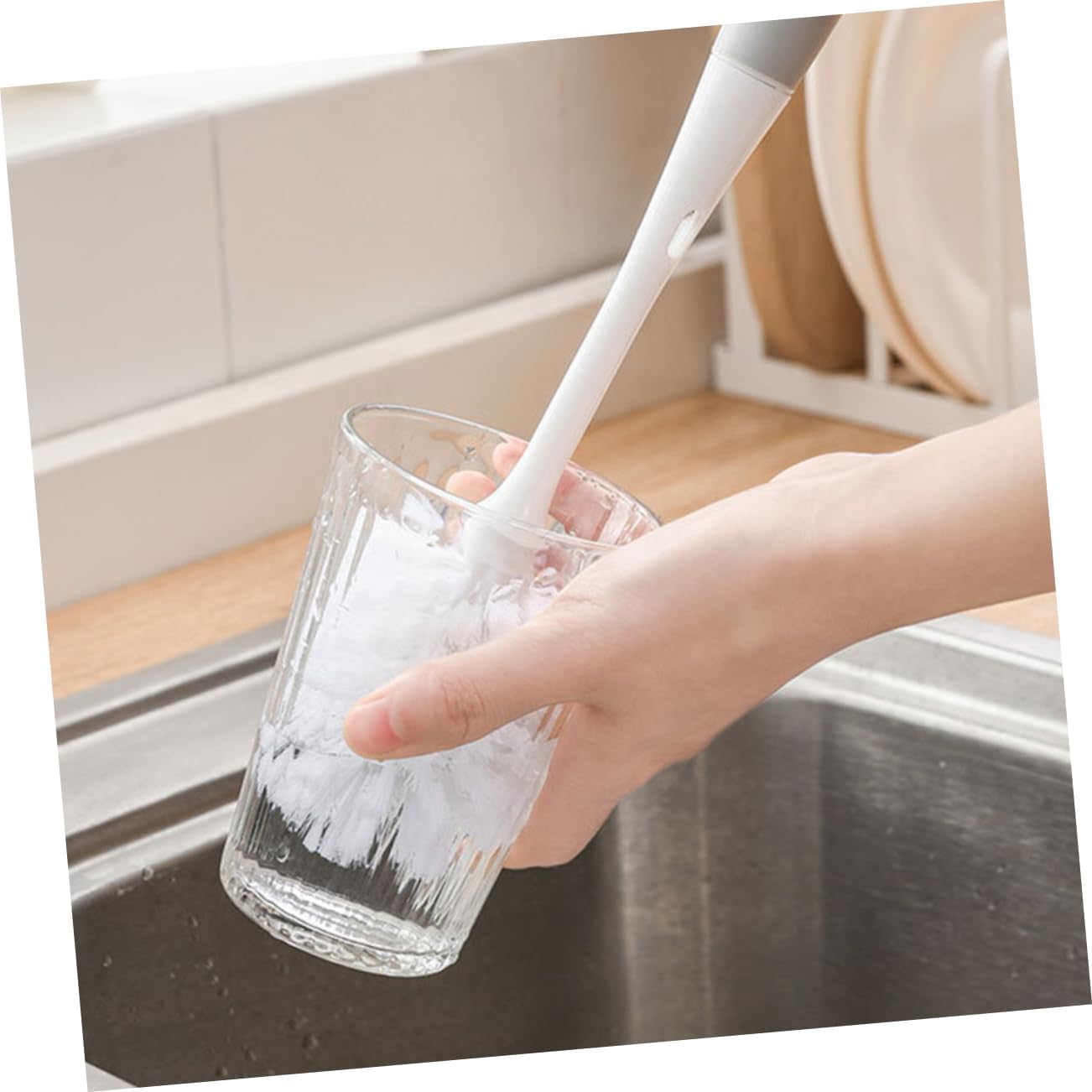 2pcs Handle Cleaning Brush for Bottles and Cups Versatile Clean Brush for Wine Bottles Containers and Kitchen Utensils for Daily Use and Travel