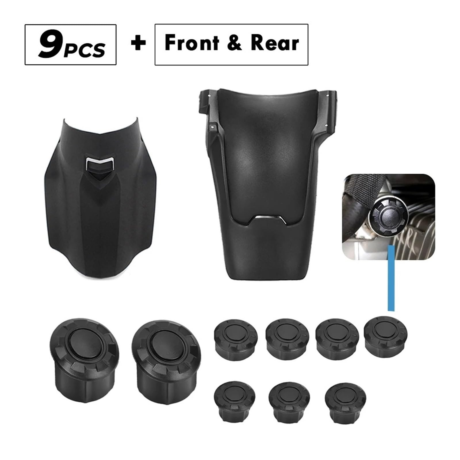 Parafango anteriore moto universale nero Per BMW Paraspruzzi Ricambi Per Motociclette Parafanghi(Rear Fender)