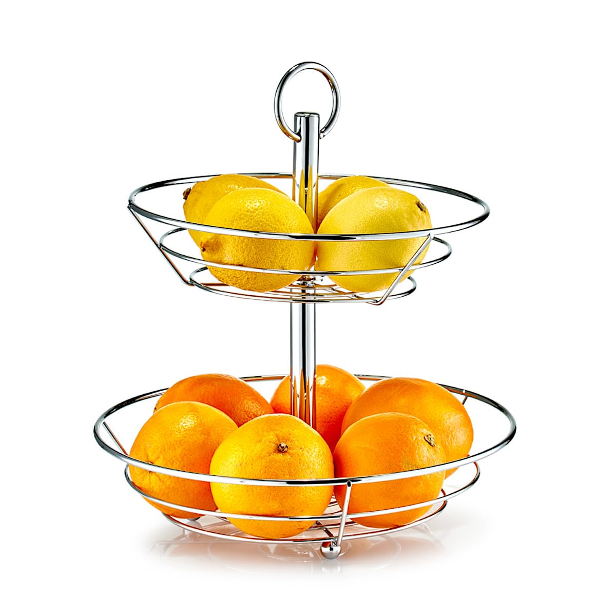 Zeller 27302 Alzatina Portafrutta, Metallo, Argento, 0.1x26x29 cm