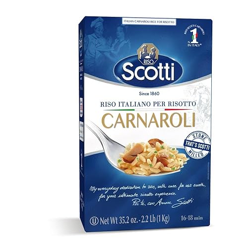 Riso Scotti Arroz Risotto Carnaroli 22 libras 22lbs producto de Italia seleccionado por chef sin gluten sin OMG envasado al vacío