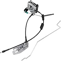 Vista 9 de Yinlowa Ensamblaje de pestillo de la puerta de carga del lado del pasajero trasero derecho con cable y varilla compatible con Ford E150 E250 E350