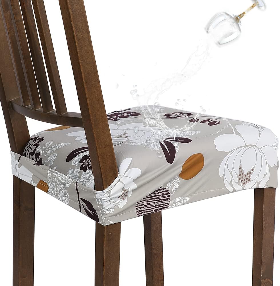 SearchI Water Repellent Dining Chair Seat Covers Set of 4