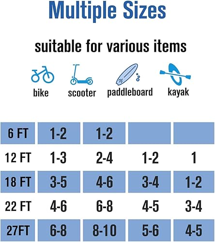 Miniatura 6 de NDakte Candado para bicicleta, bloqueo de cable recto extra largo (6 pies a 27 pies) con combinación reiniciable, macho único estrecho diseñado para