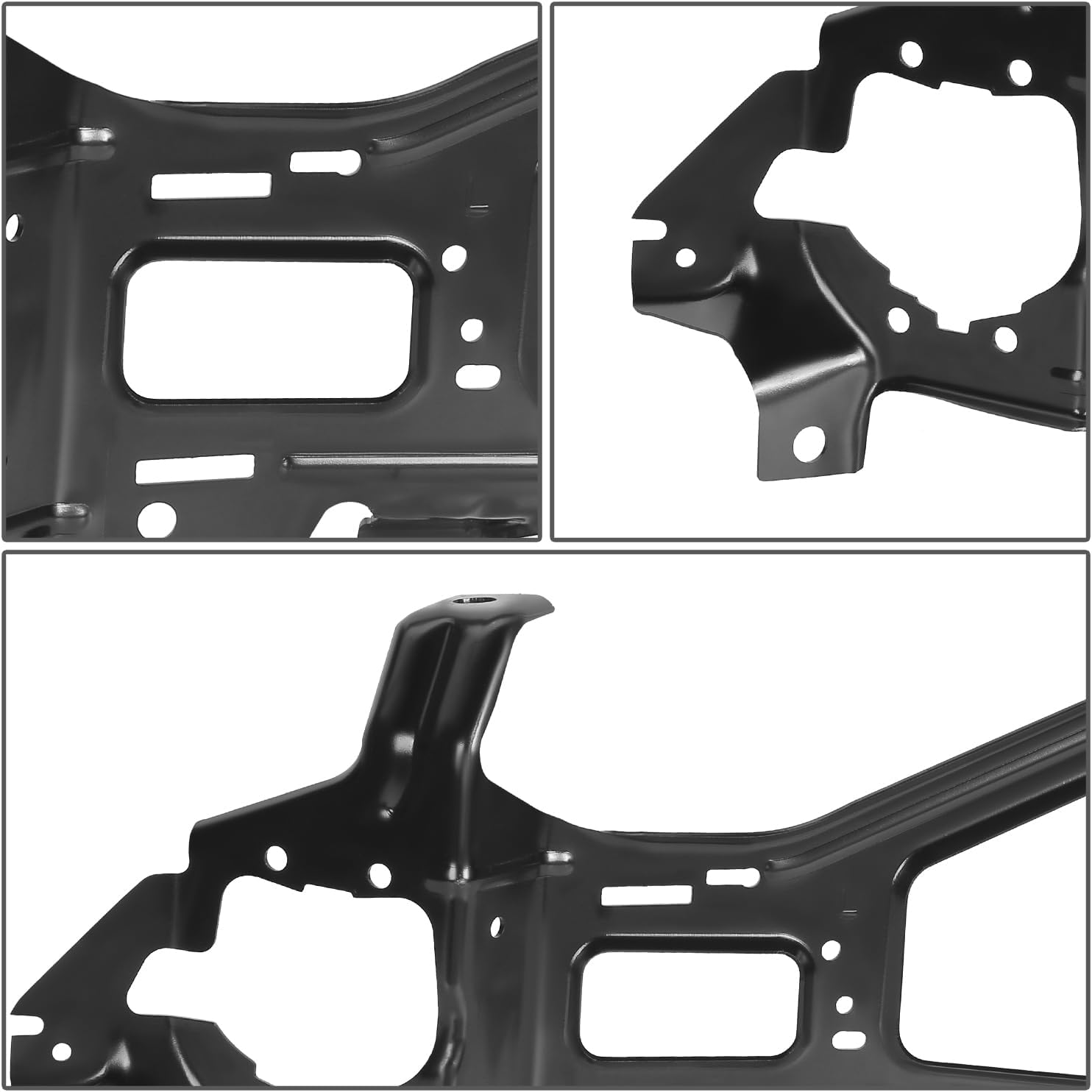 Auto Dynasty CH1061106 Front Bumper Cover Support Brackets Compatible with Ram 1500 2015-2018, Driver Left Side, Polished Black