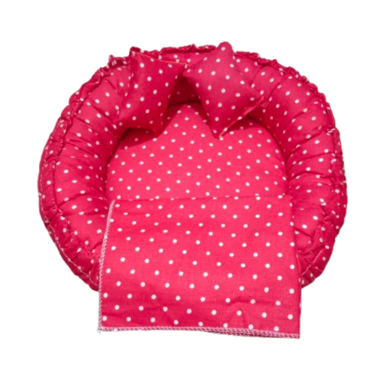 Cotton Red Dot Bedding Set – Soft Cotton Round Bedspread |Bed for Laddu Gopal/Lord Krishna-picture-49