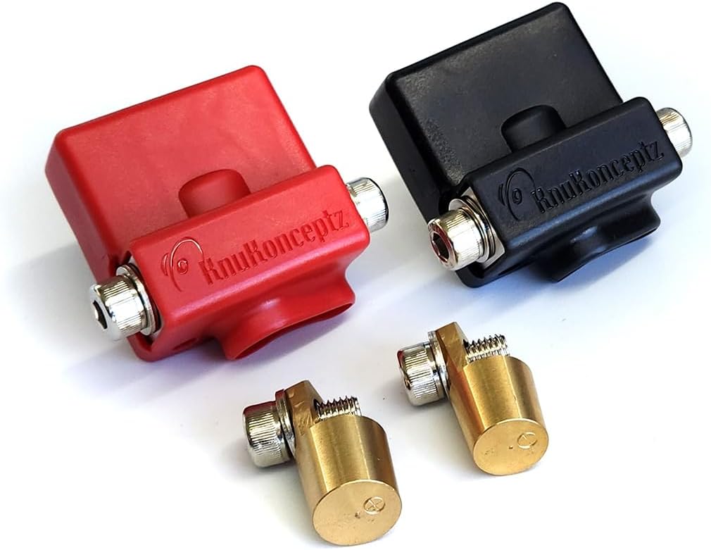 KnuKonceptz Ultimate Battery Terminal v2 Pair- Positive and Negative with Vertical Top Post Adapters