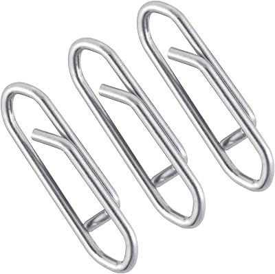 Alwonder 50PCS Fishing Power Speed Clips, High Strength Stainless Steel Speed Clip for Fishing Lure Quick Change, Freshwater Saltwater Crankbait Popper Lures Quick Snap Connector Tackle-50LB