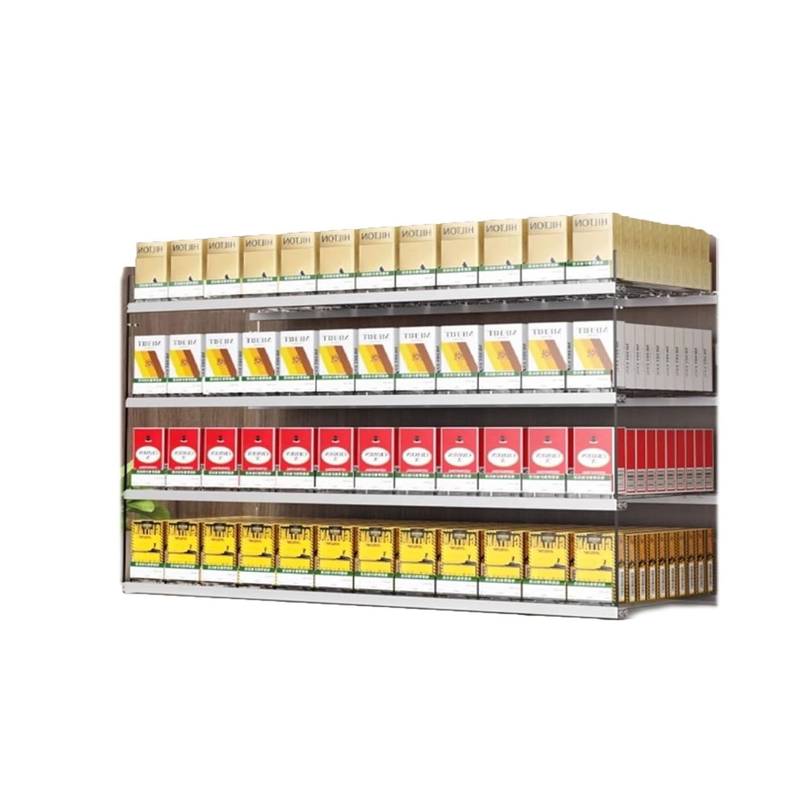 Empujador automático de cigarrillos en estante rectangular transparente de acrílico 8
