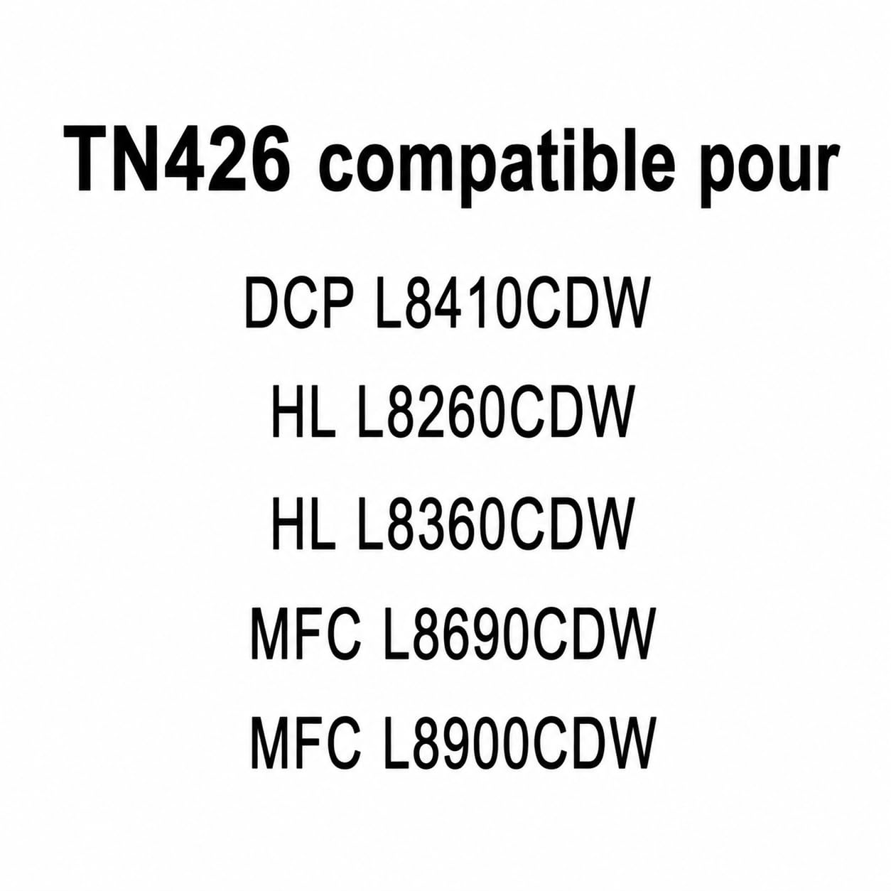 TN426 TN-426 DR421CL DR-421CL Compatible pour Brother DCP-L8410CDW HL-L8260CDW HL-L8360CDW MFC-L8690CDW Pack 4 Toners Noir Cyan Magenta Jaune + 1 Tambour 4 Couleurs