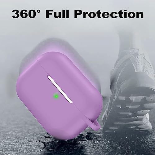 Miniatura 2 de Funda para AirPods Pro 2, compatible con AirPods Pro de 21 generación, para AirPods Pro 2, accesorios de funda con llavero (morado)