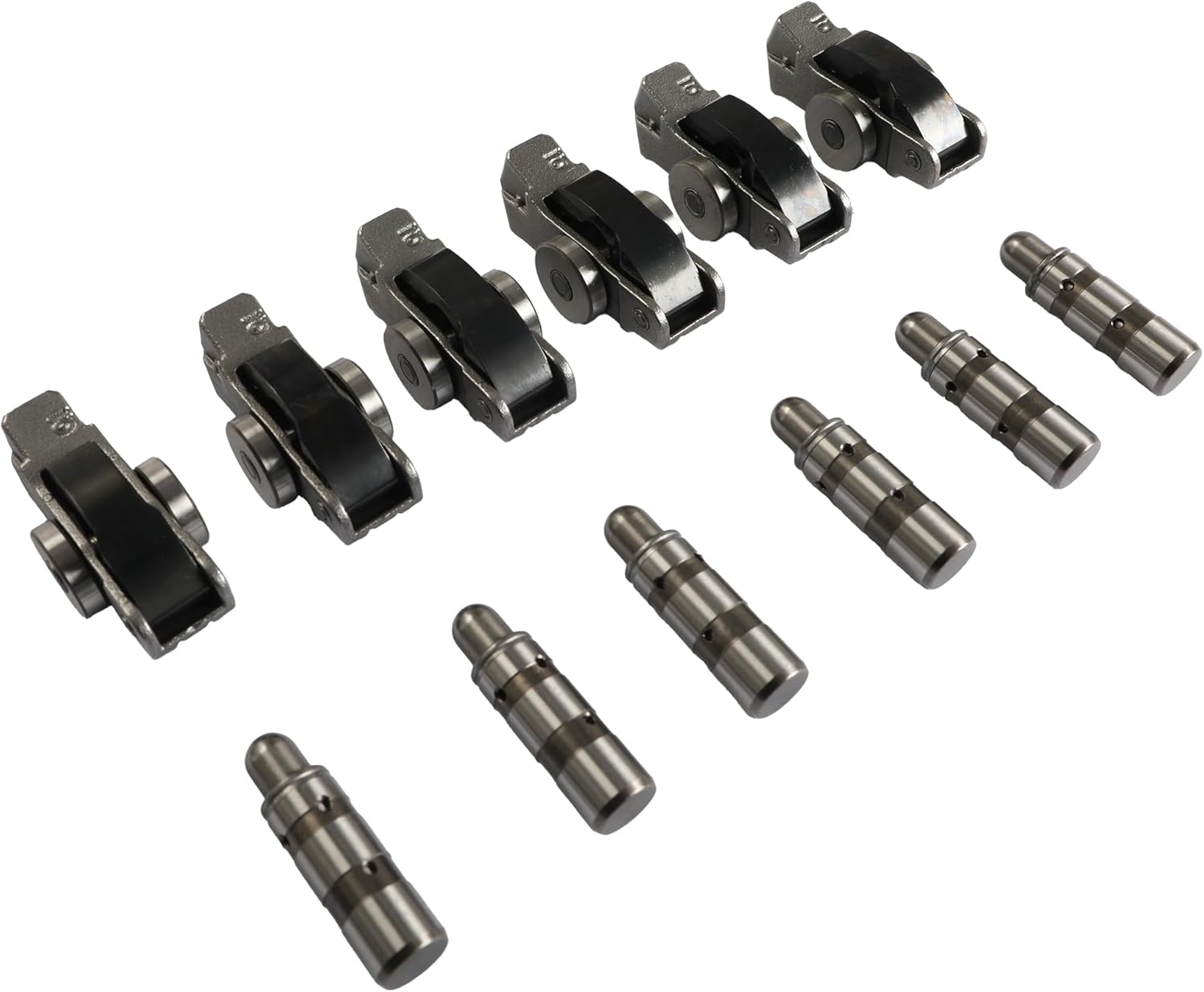 Intake & Exhaust Lifters Rocker Arms Fit For Jeep Wrangler Chrysler Dodge Ram 1500 3.6L 2016-2024 5184296AG 5184296AF 5184296AE (12pcs lifter & rocker arm)