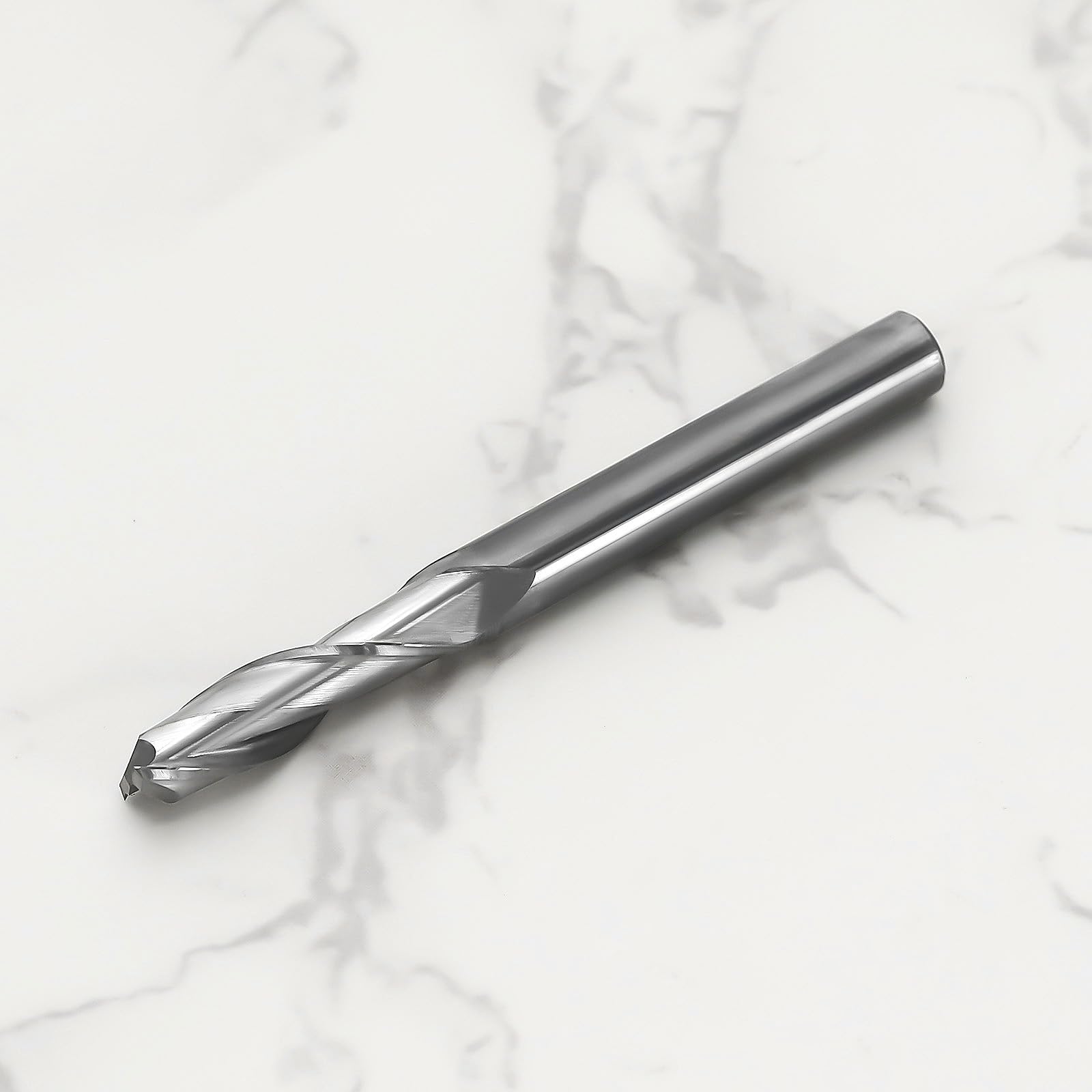 ECSiNG Podwójne rowki spiralna konstrukcja 6 mm trzpień spiralny bit up cut CNC średnica cięcia 24 mm długość cięcia 60 mm frezy ze stali wolframowej frezy do rzeźbienia w drewnie frez spiralny HRC55