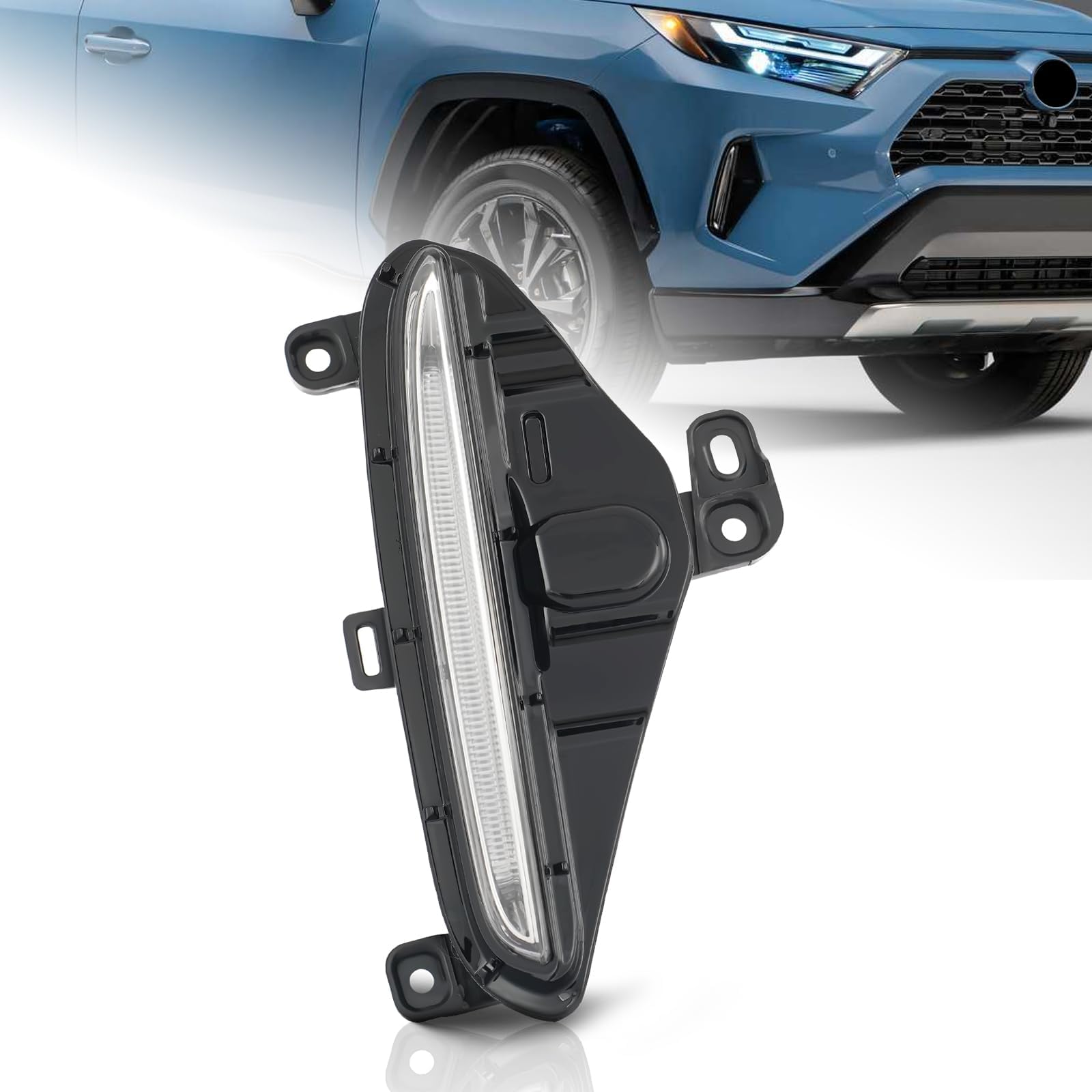 KARPAL Daytime Running Light Lamp Right Passenger Side Fit for Toyota RAV4 2021 2022 2023 Replacement for 8143042020