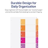 Avery® Table of Contents Dividers, 5-Tab, Multicolor, 3 Sets – view 5