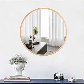 Umbra 壁掛け ラウンドミラー 鏡 ウッド インテリア umbra ハブ ミラー オーバル 61×91cm （ アンブラ 鏡 壁掛け