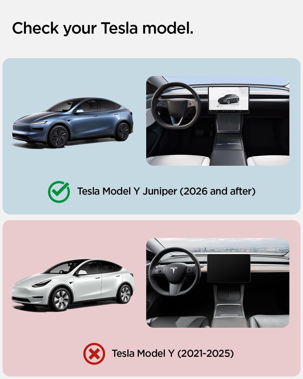 Spigen Trunk Sill Guard & Armrest Console Organizer for 2025/2026 Tesla Model Y Juniper