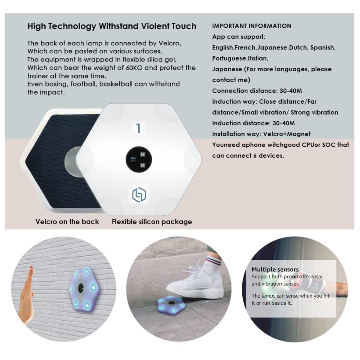 Agility Training Light Set Met Slimme Afstandsbediening - Reactietraining Voor Voetbal, Tennis En Meer