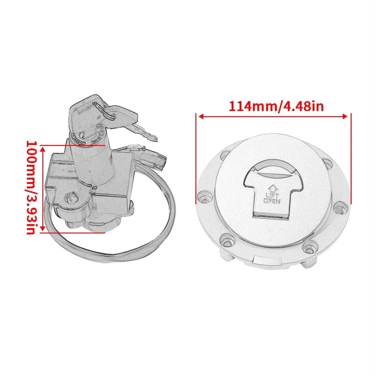 Amazon | バイク キーシリンダー VFR400用 NC30用 NC35用 NSR250