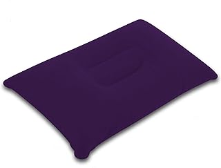 Intirilife Nadmuchiwana poduszka w kolorze czarnym – prostokątna nadmuchiwana poduszka o ergonomicznym kształcie dla wygodnego snu – biwak podróżny autobus