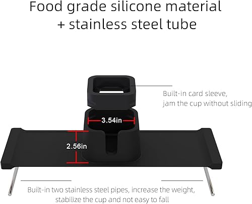 Miniatura 3 de Portavasos para sofá, antiderrames, de silicona, adecuado para sofá reclinable, regalos para mamá, papá, marido, abuela, abuelo, color negro