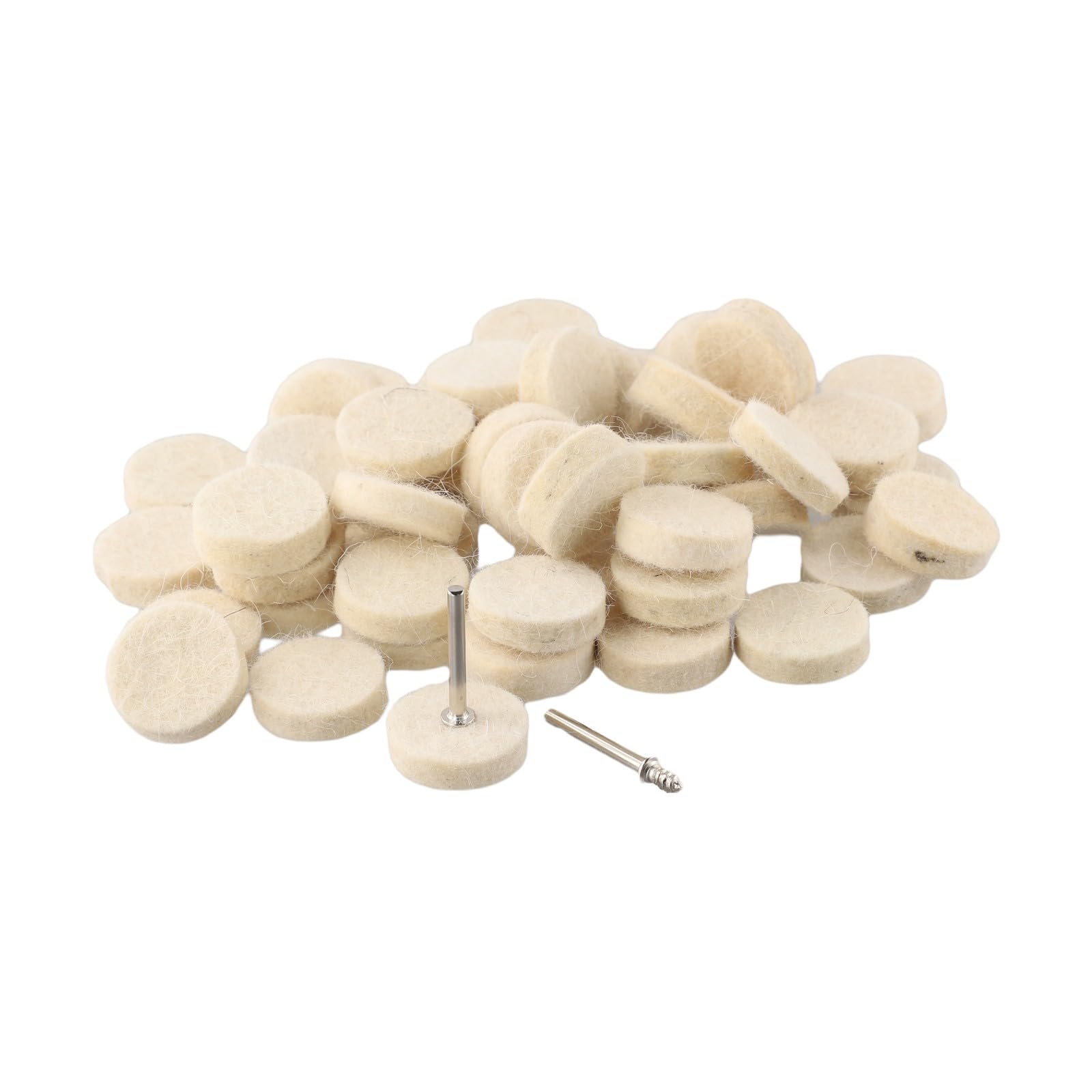 Ruote per lucidatura in feltro e lana 25 mm x 8 mm per smerigliatrici, 50 pezzi