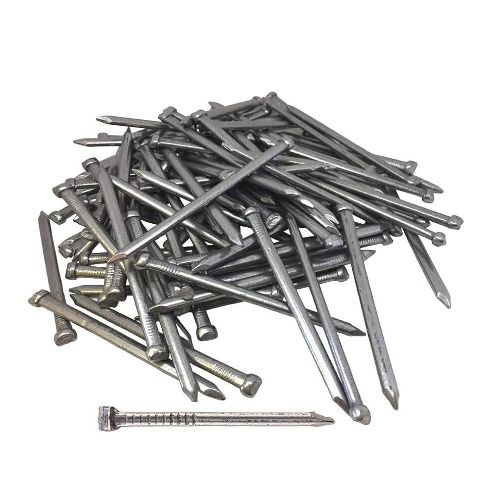 1.6mm X 30mm Stainless Steel Hardboard Panel Pins Oval Steel Nails Carbon Steel Panel Pins Hand Drive 30mm Lost Head Nail Panel Pins For Picture Frame Mirror 100 Pieces