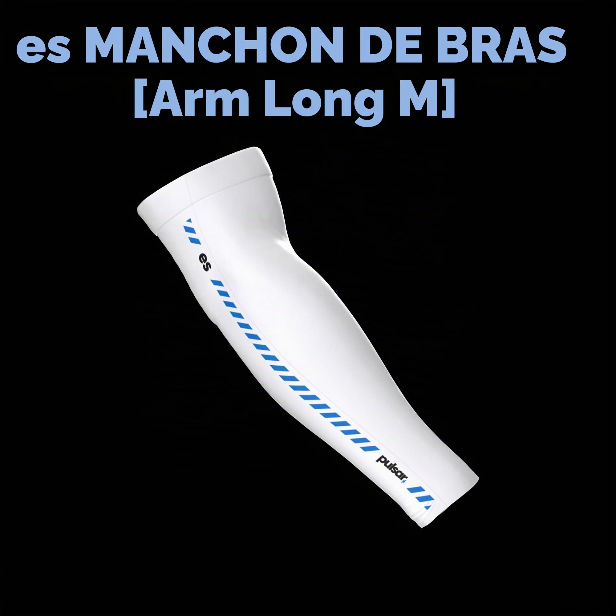 Pulsar Gaming Gears eS Armsleeve Une bande haute résistance pour une meilleure mise au point, réduit la fatigue, noir, Blanc (bras long), M