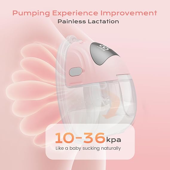 Wearable Breast Pump Electrical, Electric Breast Pump Hands Free Breast Pump with 4 Modes & 9 Levels, Low Noise Portable & Discreet Design for On-the-Go Pumping, Replaced Accessories Included (2 Pack)